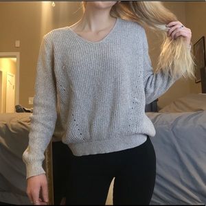 Loft size small cream sweater v-neck